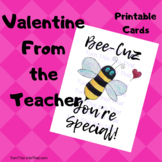 Because You're Special Bee Card - From the Teacher - Valen