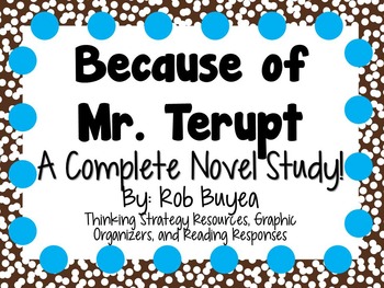 Preview of Because of Mr. Terupt - A Complete Novel Study!