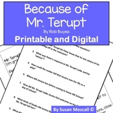 Because of Mr. Terupt Printable and Digital  Discussion Questions