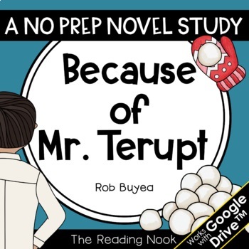 Preview of Because of Mr. Terupt Novel Study | Distance Learning | Google Classroom™