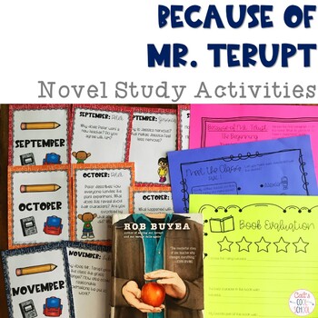Preview of Because of Mr. Terupt Novel Study Read Aloud Discussion Task Cards Activities