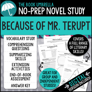 Preview of Because of Mr. Terupt Novel Study { Print & Digital }