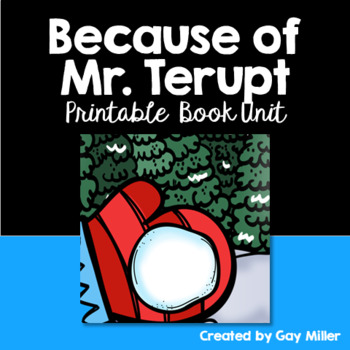 Preview of Because of Mr. Terupt Novel Study: vocabulary, comprehension, writing, skills