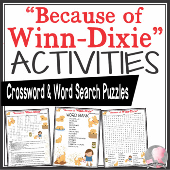 Because Of Winn Dixie Puzzle Worksheets Teaching Resources Tpt