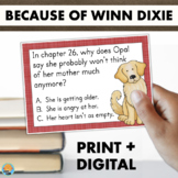 Because of Winn Dixie Chapter Book Comprehension Task Card