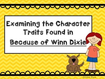 Preview of Because of Winn Dixie Character Traits