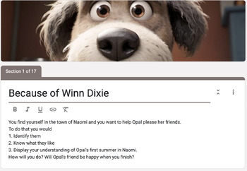 Preview of Because of Winn-Dixie: Escape Room Type of Activity