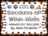 Because of Winn-Dixie (Kate DiCamillo) Novel Study / Compr