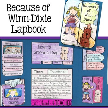 Preview of Because of Winn-Dixie Lapbook Interactive Activity