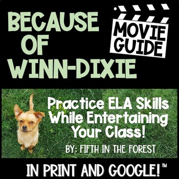 Preview of Because of Winn-Dixie MOVIE GUIDE book vs movie