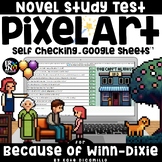 Because of Winn Dixie Novel Comprehension Test Pixel Art o