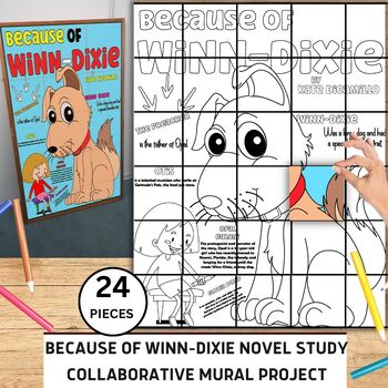 Preview of Because of Winn-Dixie Novel Study Collaborative Poster Mural Project