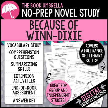 Preview of Because of Winn-Dixie Novel Study { Print & Digital }