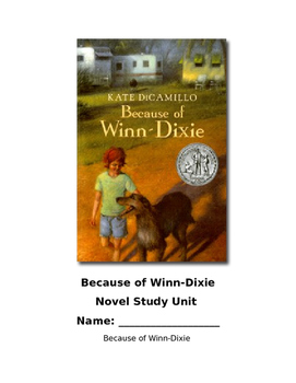 Preview of Because of Winn-Dixie Novel Study Unit
