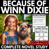 Because of Winn Dixie Novel Study Unit - Fun Activities - 