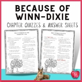 Because of Winn-Dixie Reading Comprehension Chapter Quizze