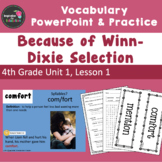 Because of Winn-Dixie SELECTION Vocabulary PowerPoint  - A