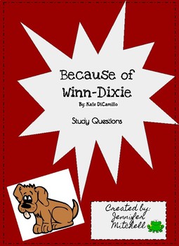 Preview of Because of Winn-Dixie Study Guide