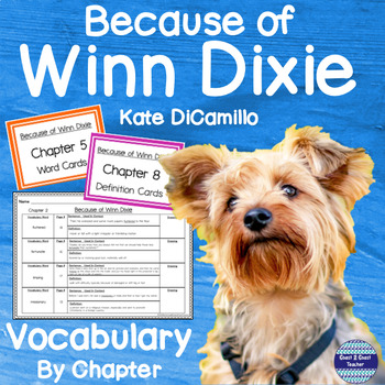 Preview of Because of Winn Dixie Vocabulary By Chapter