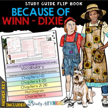 Preview of Because of Winn-Dixie Novel Study Literature Guide Flip Book