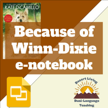 Preview of Because of Winn-Dixie interactive digital novel study