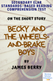 Becky and the Wheels-and-Brake Boys Multiple-Choice Readin