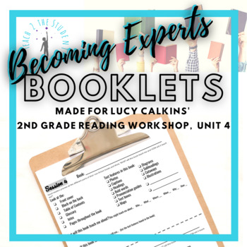 Preview of Becoming Experts Whole-Page Booklets - 2nd Grade Reading Workshop Unit 2