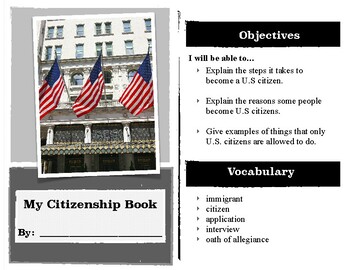 Preview of Becoming a Citizen: Booklet