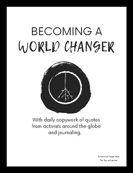 Preview of Becoming a World Changer Copywork Journal