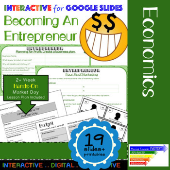 Preview of Becoming an Entrepreneur: Simulation & Interactive for Google Slides