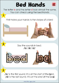 Bed Hands Classroom Poster - B and D student support (Phon
