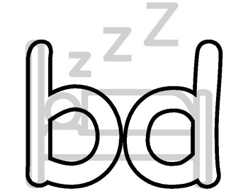Preview of Bed Sign for "b" and "d" Letter Reversals