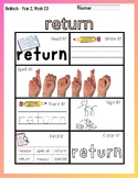 Bedrock Literacy - Vocab Word Work (Complete Year 2 Bundle)