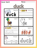 Bedrock Literacy - Vocab Word Work (Week 11-20 Bundle)