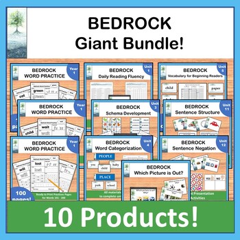 Preview of Bedrock Literacy Curriculum Resources Giant Bundle
