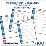 Bedrock Vocabulary 1st 100 Words Activities Pages