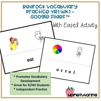 Preview of Bedrock Vocabulary Practice YR1 WK1 - Google Slides™