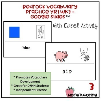 Preview of Bedrock Vocabulary Practice YR1 WK3 - Google Slides™