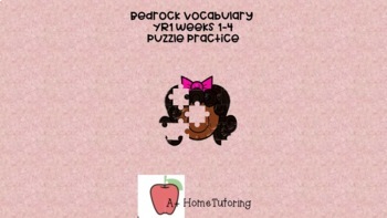 Preview of Bedrock Vocabulary YR1 WK1-4 Puzzles