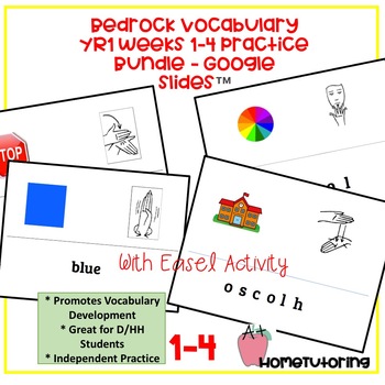Preview of Bedrock Vocabulary YR1 Weeks 1-4 Practice Bundle - Google Slides™
