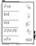 Bedrock Year 1 Read Fingerspelling-Write and Match ASL Images