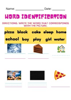 Preview of Bedrock Year 1, Week 2 Word Identification/Writing