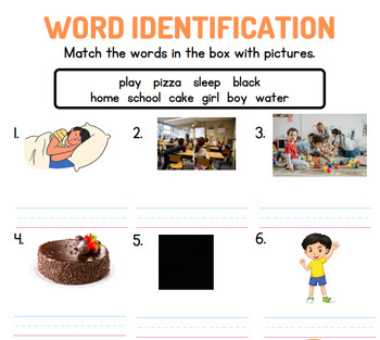 Preview of Bedrock Year 1, Week 2, Word to Picture Identification + Handwriting