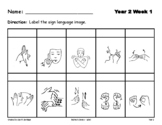 Bedrock Year 2 - Label Sign Language Images