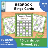 Bedrock Literacy Curriculum Year 2 Words Review Bingo Cards