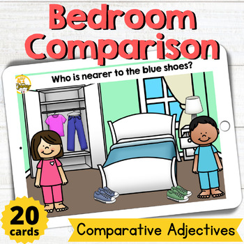 Preview of Bedroom Comparison Comparative Adjectives Boom Cards