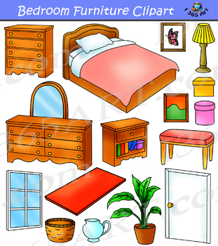 Bedroom Furniture Clipart by I 365 Art - Clipart 4 School | TpT