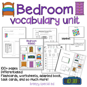 Bedroom Vocabulary Life Skills Unit For Special Education Autism