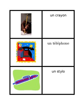 Bedroom And Common Objects In French Concentration Games