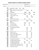 SPEECH/DYSPHAGIA Bedside PRE FEEDING evaluation checklist